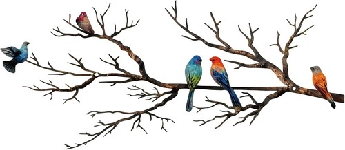 Large metal birds wall art - large,