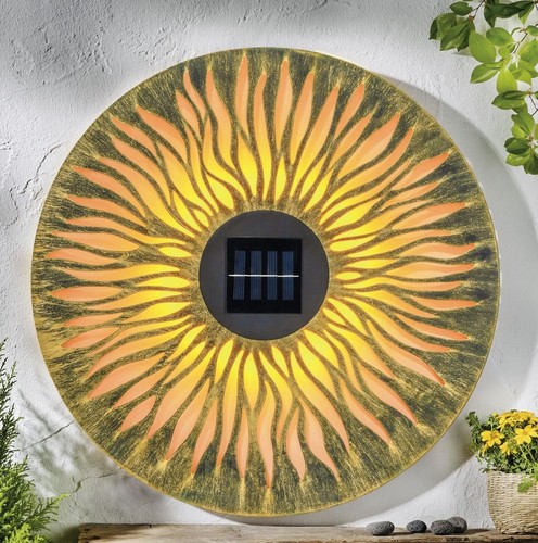 Solar powered metal - powered, wall