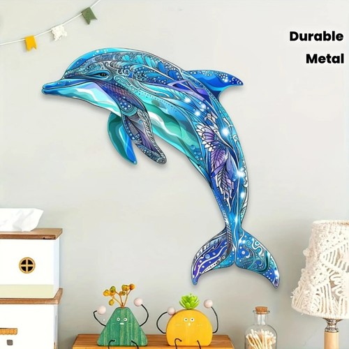 Metal dolphin wall art - dolphin,