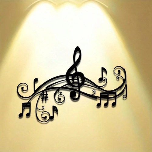 Metal wall art musical notes - metal,