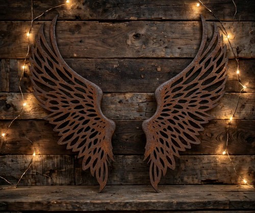 Angel wings metal wall - wings, art