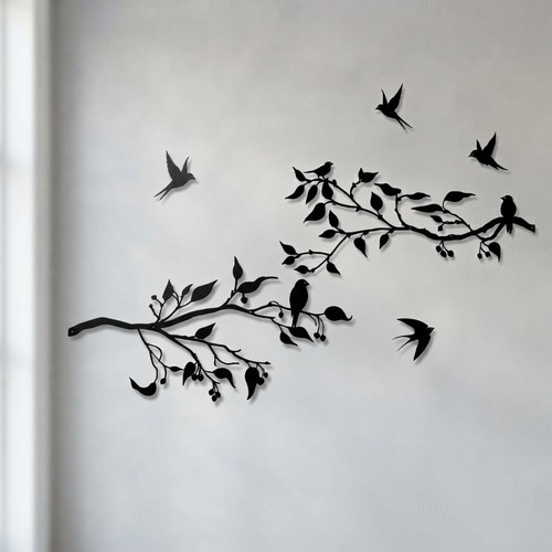 4pcs stunning metal bird wall - metal,