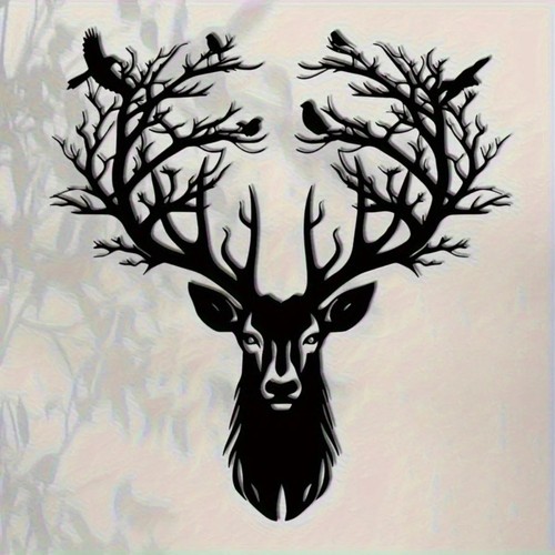 Metal deer tree - deer,
