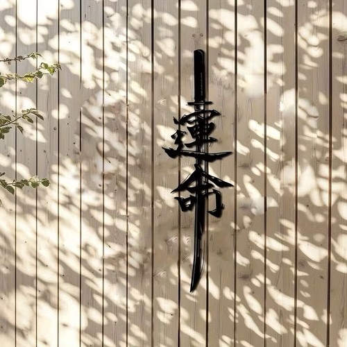 Metal japanese sword - sword, wall