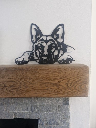 German shepherd metal - german,