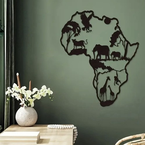 African map metal wall art - wall,
