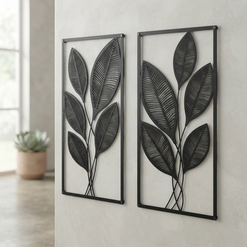 Chic black iron - leaf, art