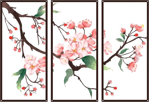 3pcs black metal - metal, flower