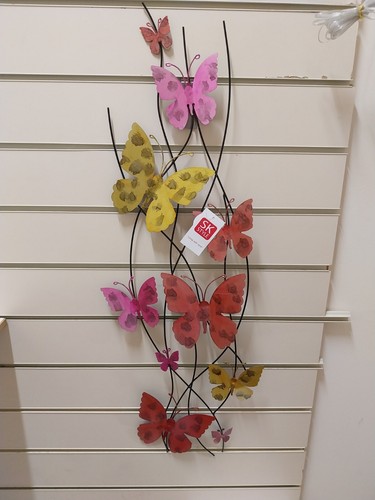 Butterfly multi coloured metal - coloured,
