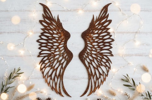 Angel wings metal wall - metal, art