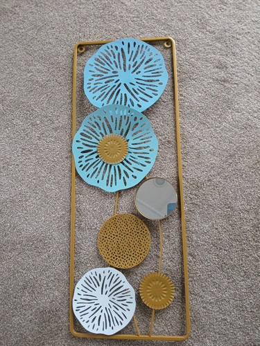 Metal wall art decor 60x22cm - art,