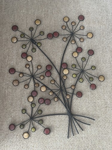 Large metal dandelion bouquet - metal,