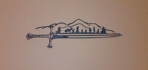 Lotr inspired sword wall - wall, art