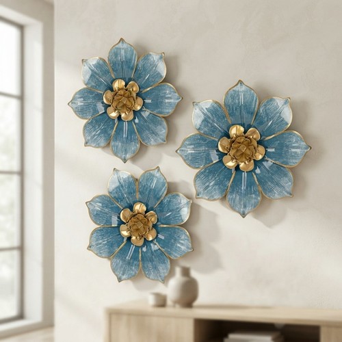 Piece metal flowers - 3-piece,