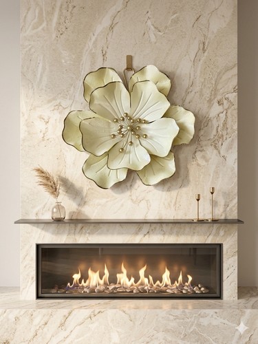 Large metal flower wall - large,