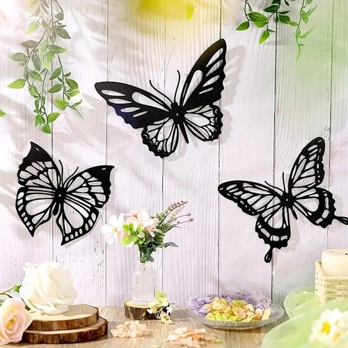 3pcs metal butterfly dragonfly - metal,