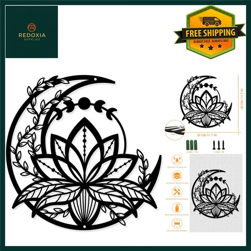 Elegant moon phase lotus metal - lotus,