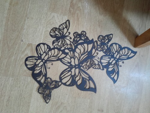 Butterfly black metal wall - metal, art