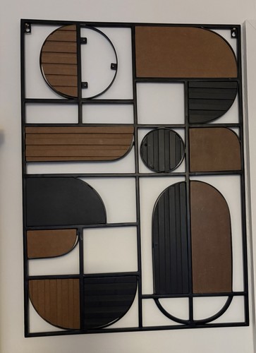 Modern geometric metal wall - modern,