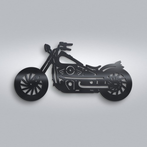 Classic chopper motorbike - classic,