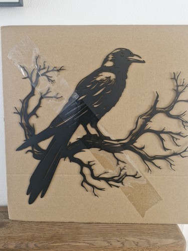Gothic style metal raven - gothic,