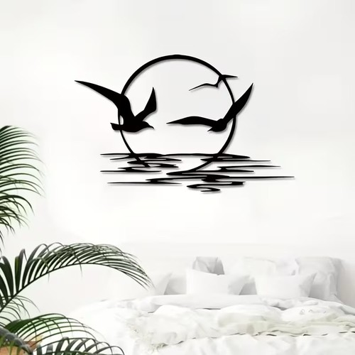 Modern seagull metal wall - seagull,