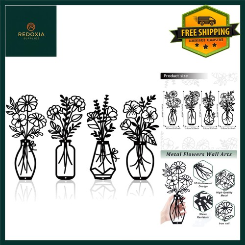 Elegant metal black flower - elegant,